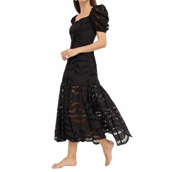 NEW RAISONNEL eyelet dress in black - Picture 2 of 4